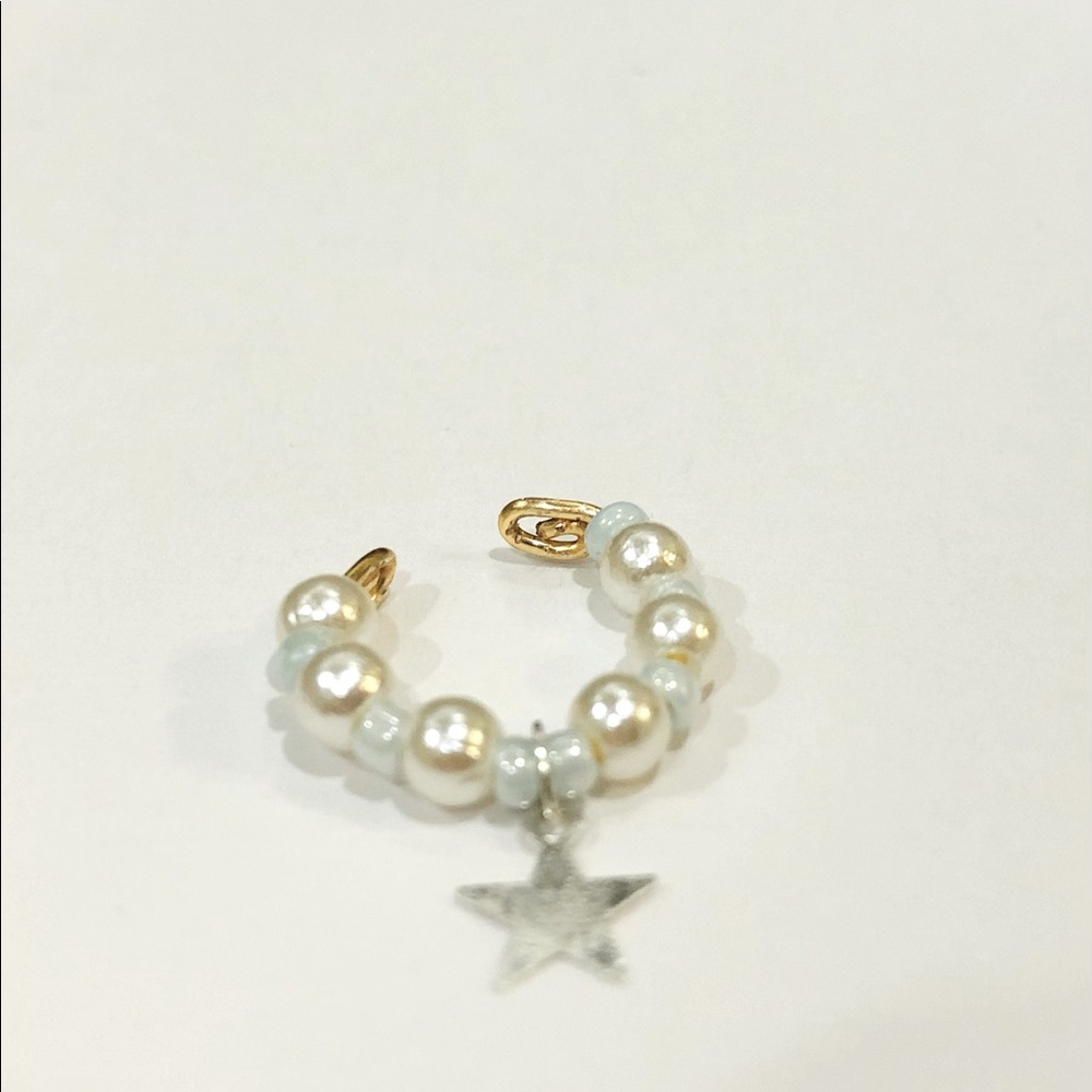 Handmade star charm ear cuff